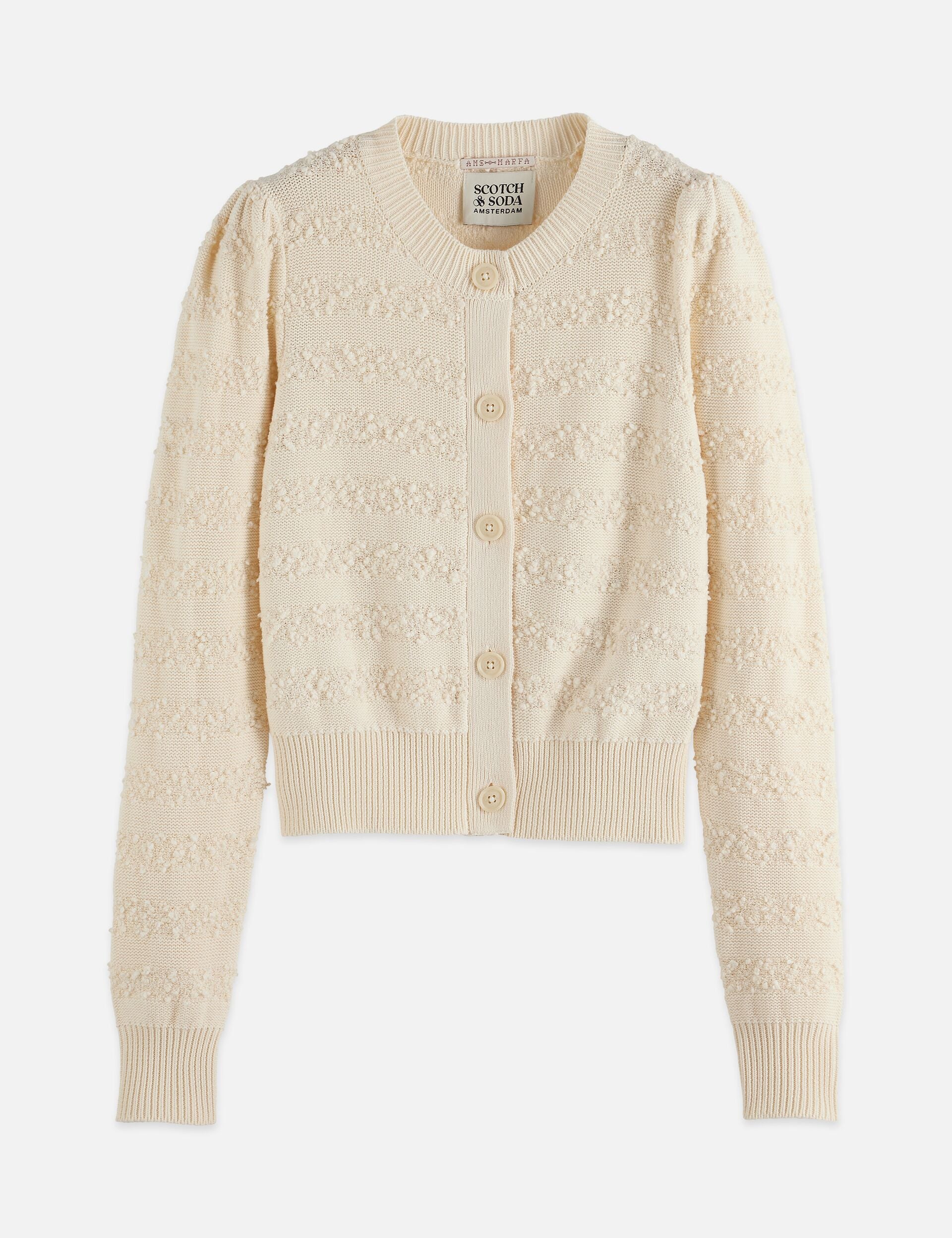 Gray קרדיגן לנשים Boucle Stripe SCOTCH & SODA