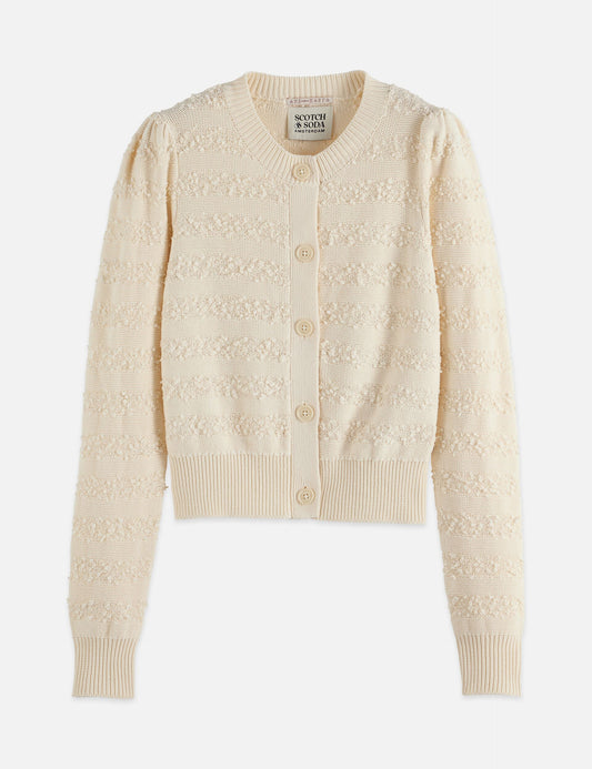 Gray קרדיגן לנשים Boucle Stripe SCOTCH & SODA