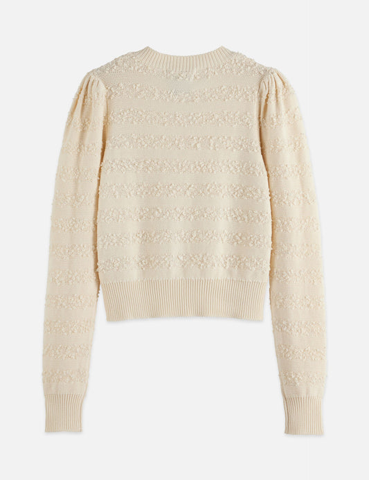 Gray קרדיגן לנשים Boucle Stripe SCOTCH & SODA