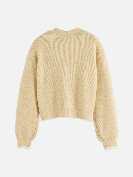 Tan קרדיגן לנשים Fuzzy Relaxed SCOTCH & SODA