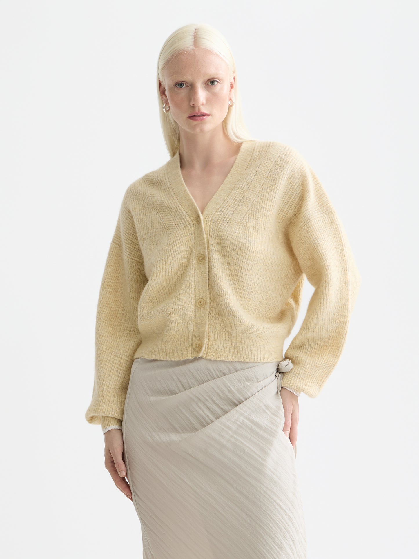 White Smoke קרדיגן לנשים Fuzzy Relaxed SCOTCH & SODA