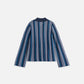 White Smoke PLEATED STRIPE COLLARED CARDIGAN סוודר SCOTCH & SODA