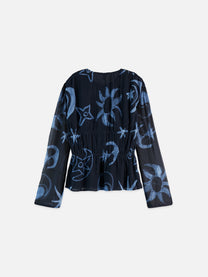 White Smoke חולצה ארוכה לנשים Printed Tie Front SCOTCH & SODA