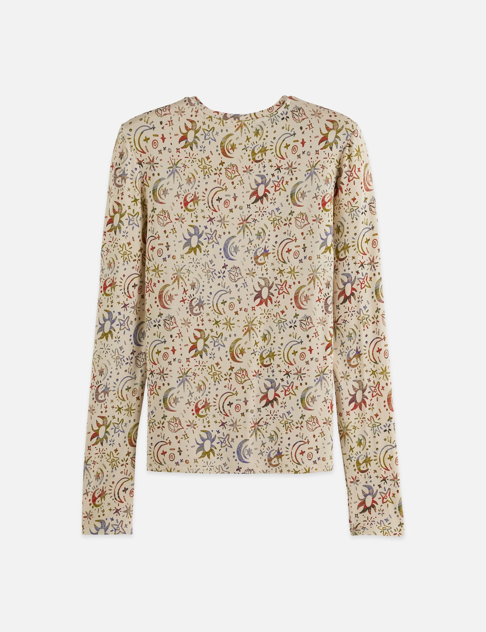 Dark Gray סוודר לנשים All Over Printed Long SCOTCH & SODA