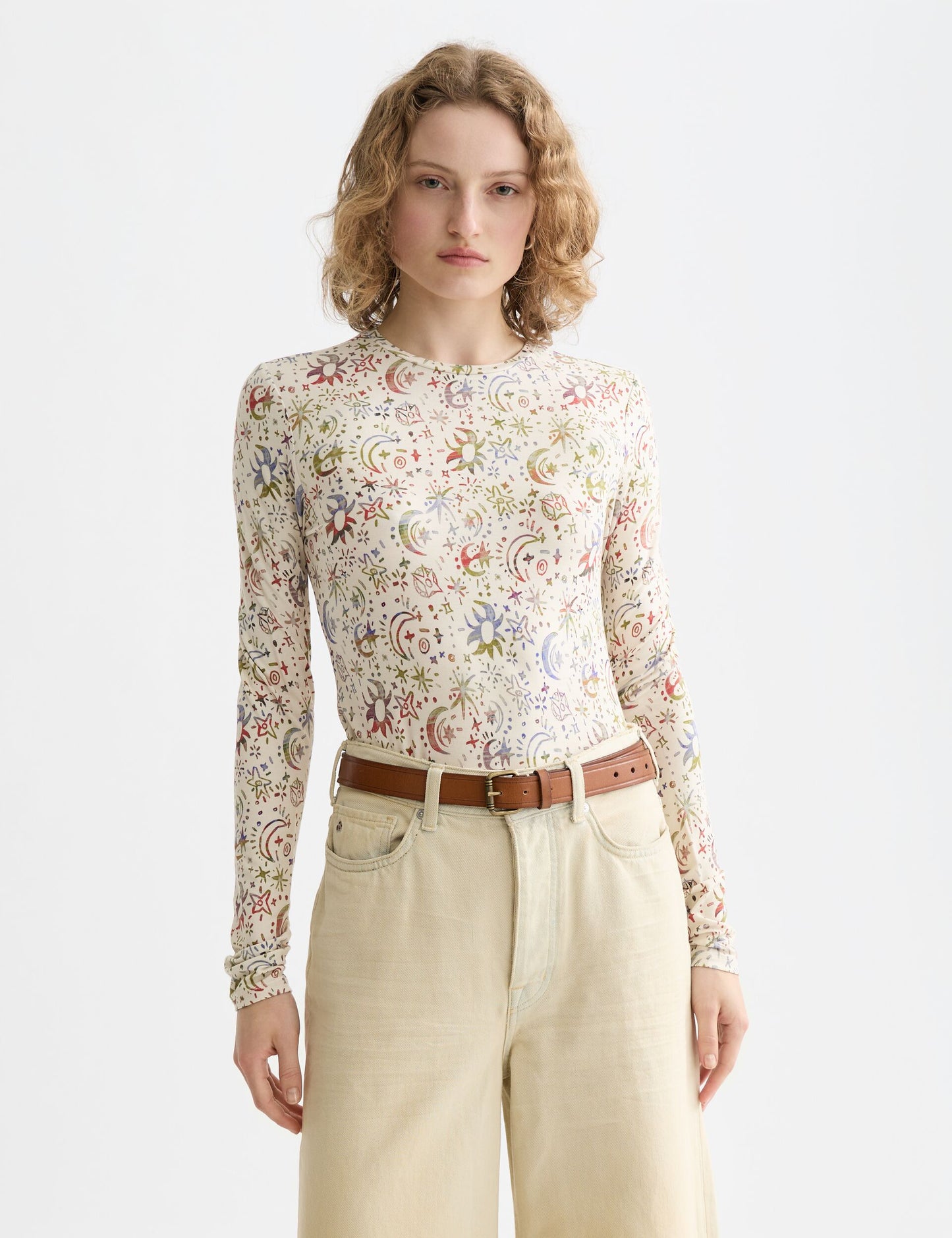 White Smoke סוודר לנשים All Over Printed Long SCOTCH & SODA