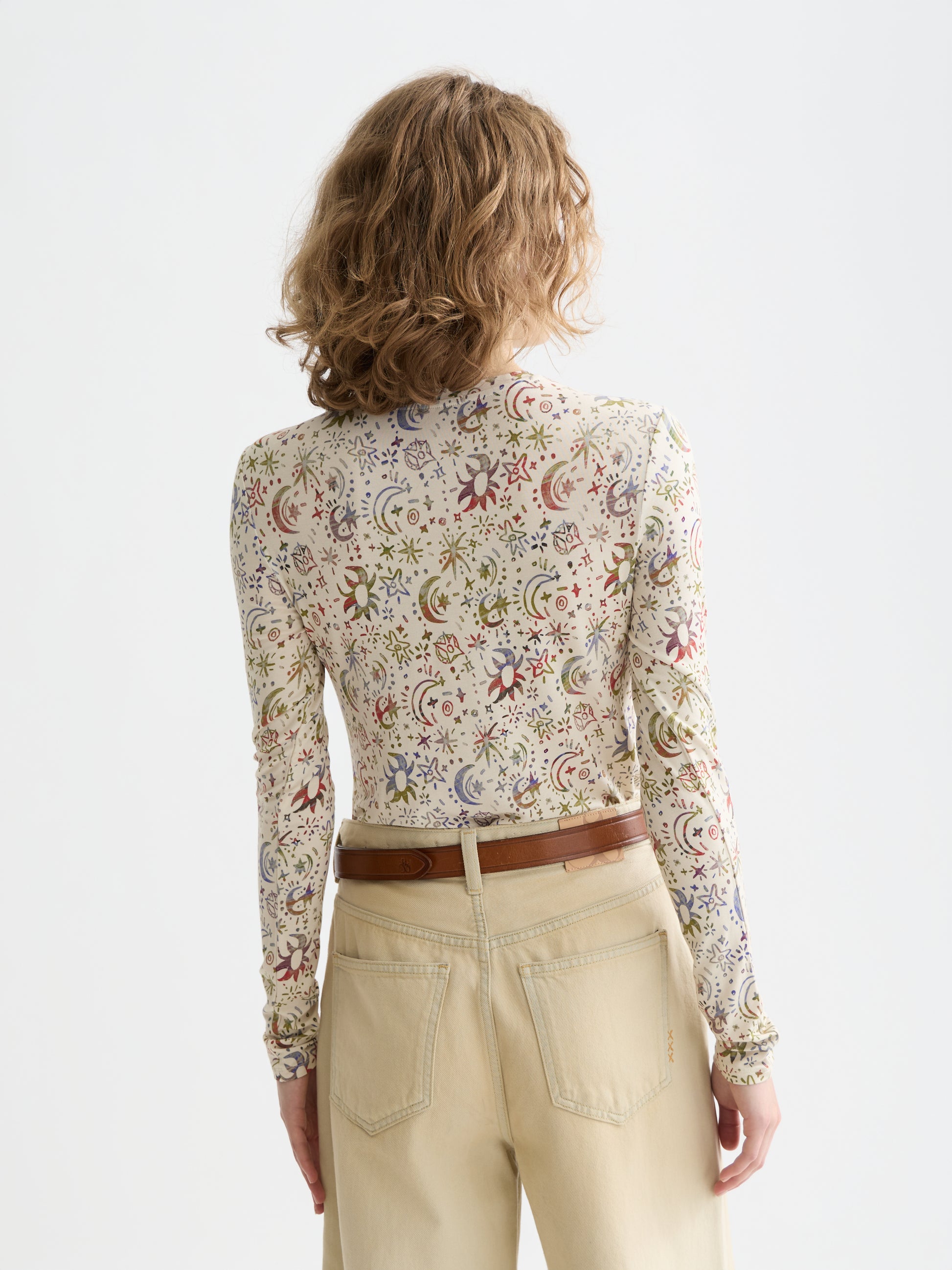 Dark Gray סוודר לנשים All Over Printed Long SCOTCH & SODA