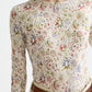 Rosy Brown סוודר לנשים All Over Printed Long SCOTCH & SODA