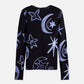 Black ALL OVER PRINTED LONG SLEEVE T-SHIRT סוודר SCOTCH & SODA