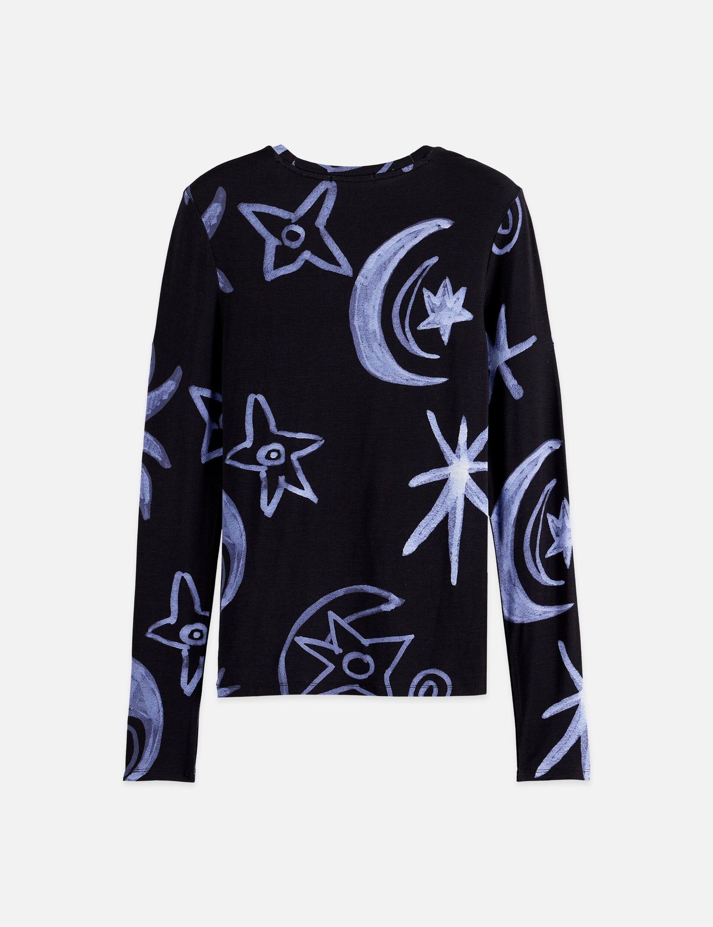 Black ALL OVER PRINTED LONG SLEEVE T-SHIRT סוודר SCOTCH & SODA