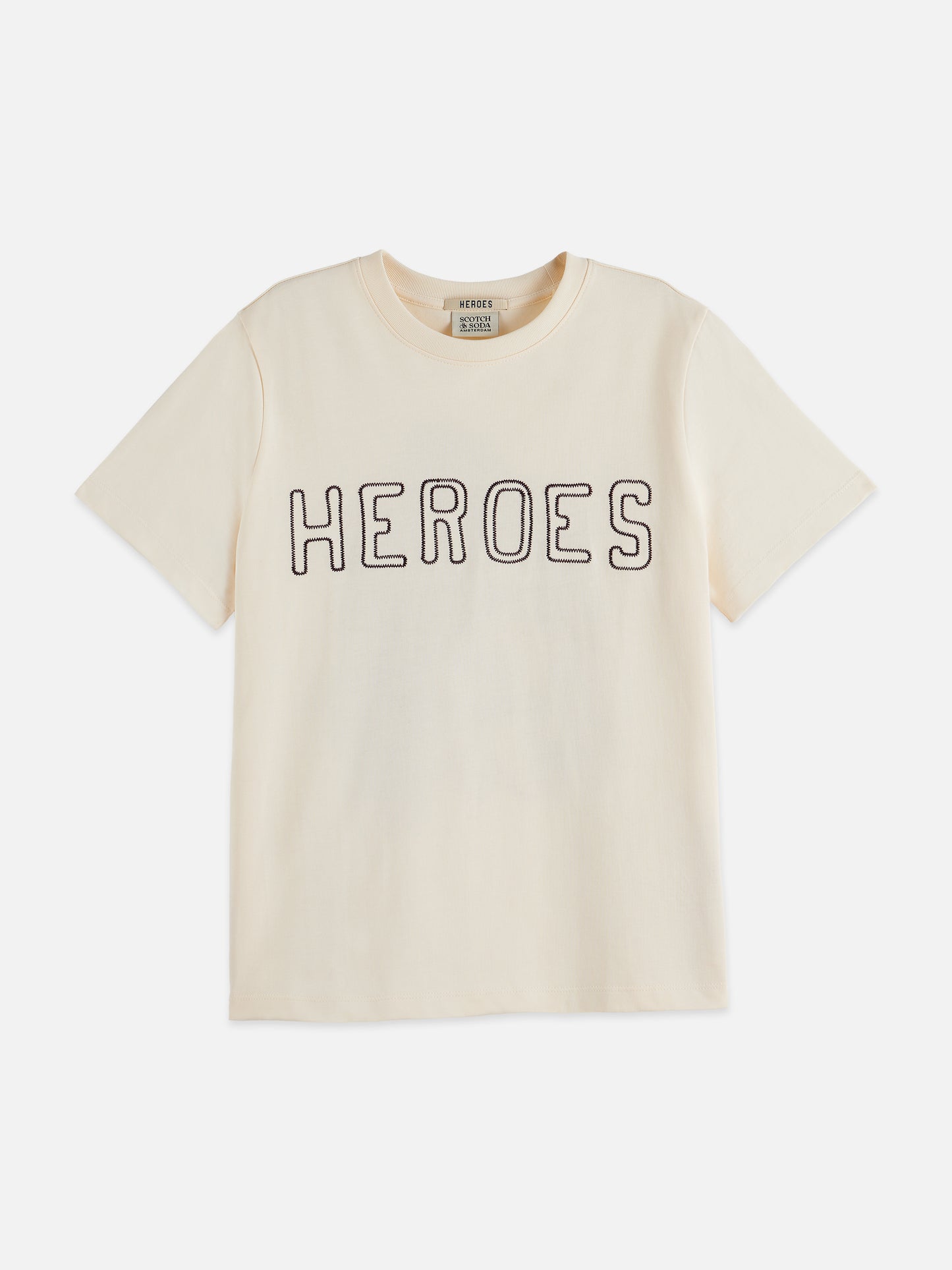 Light Gray טי שירט לנשים Washed Artwork - מהדורת 40 שנה SCOTCH & SODA