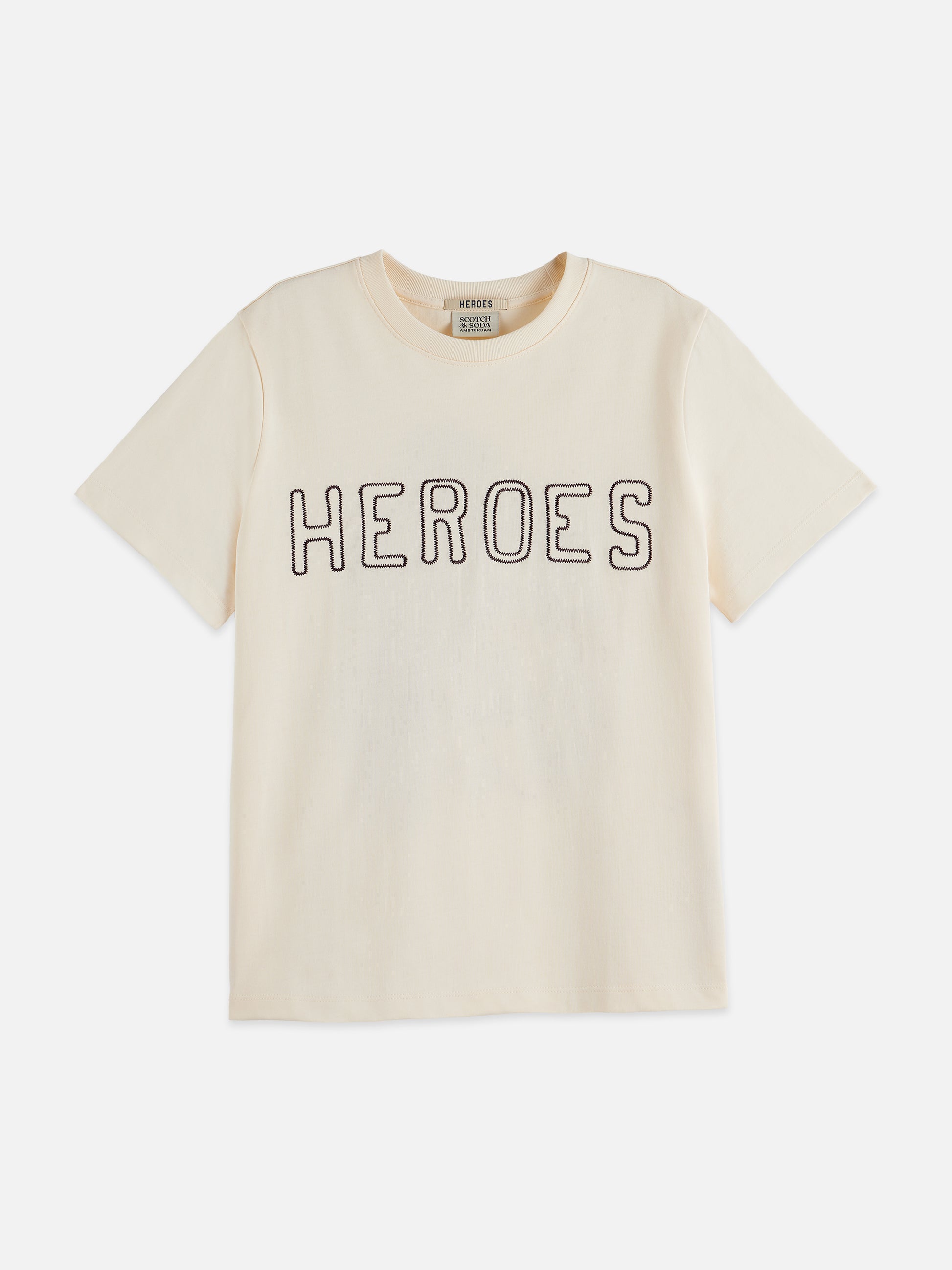 Light Gray טי שירט לנשים Washed Artwork - מהדורת 40 שנה SCOTCH & SODA