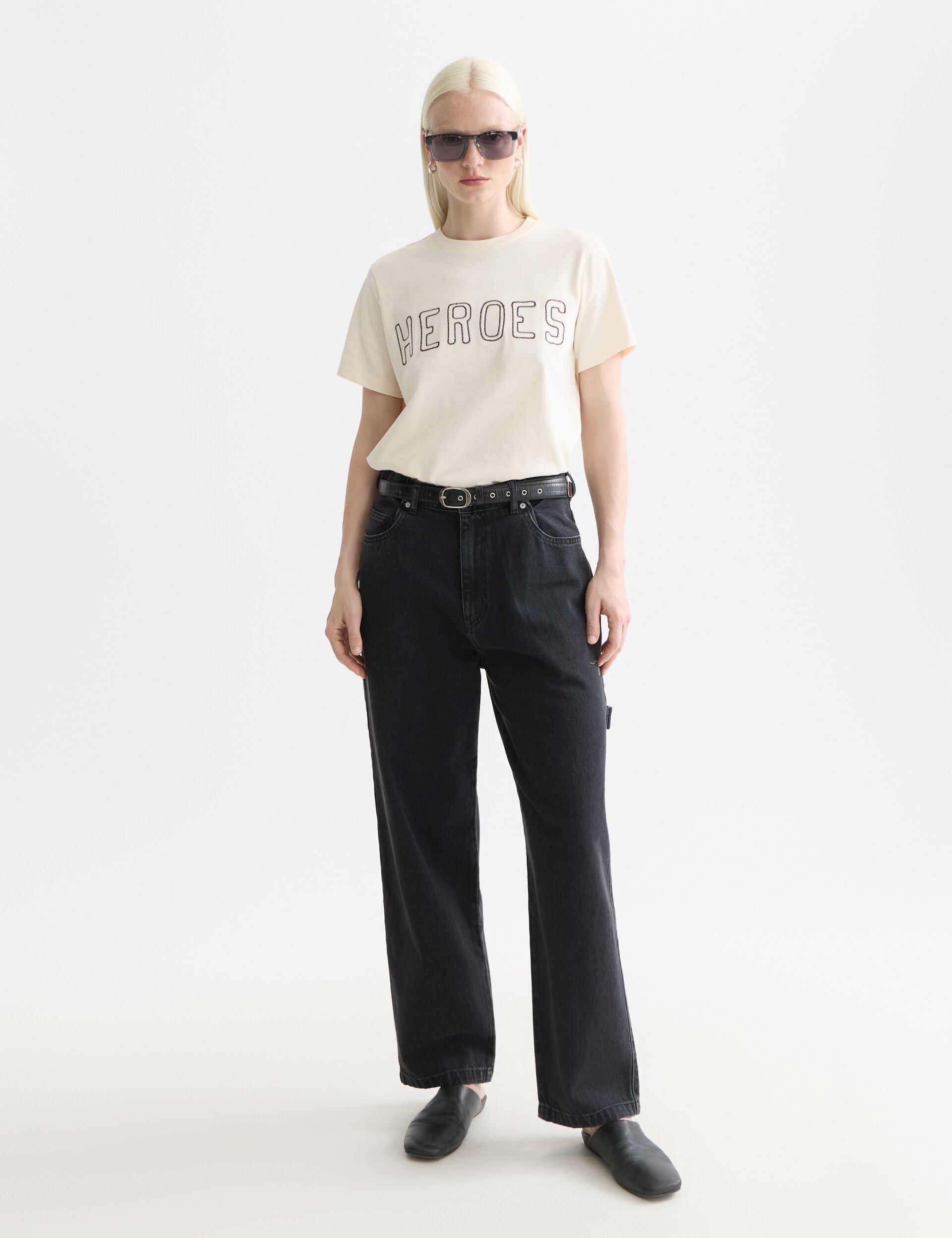 White Smoke טי שירט לנשים Washed Artwork - מהדורת 40 שנה SCOTCH & SODA