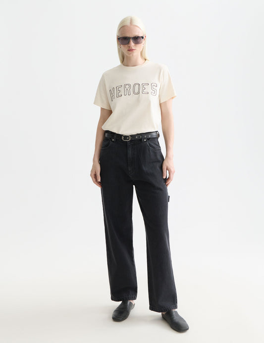 White Smoke טי שירט לנשים Washed Artwork - מהדורת 40 שנה SCOTCH & SODA