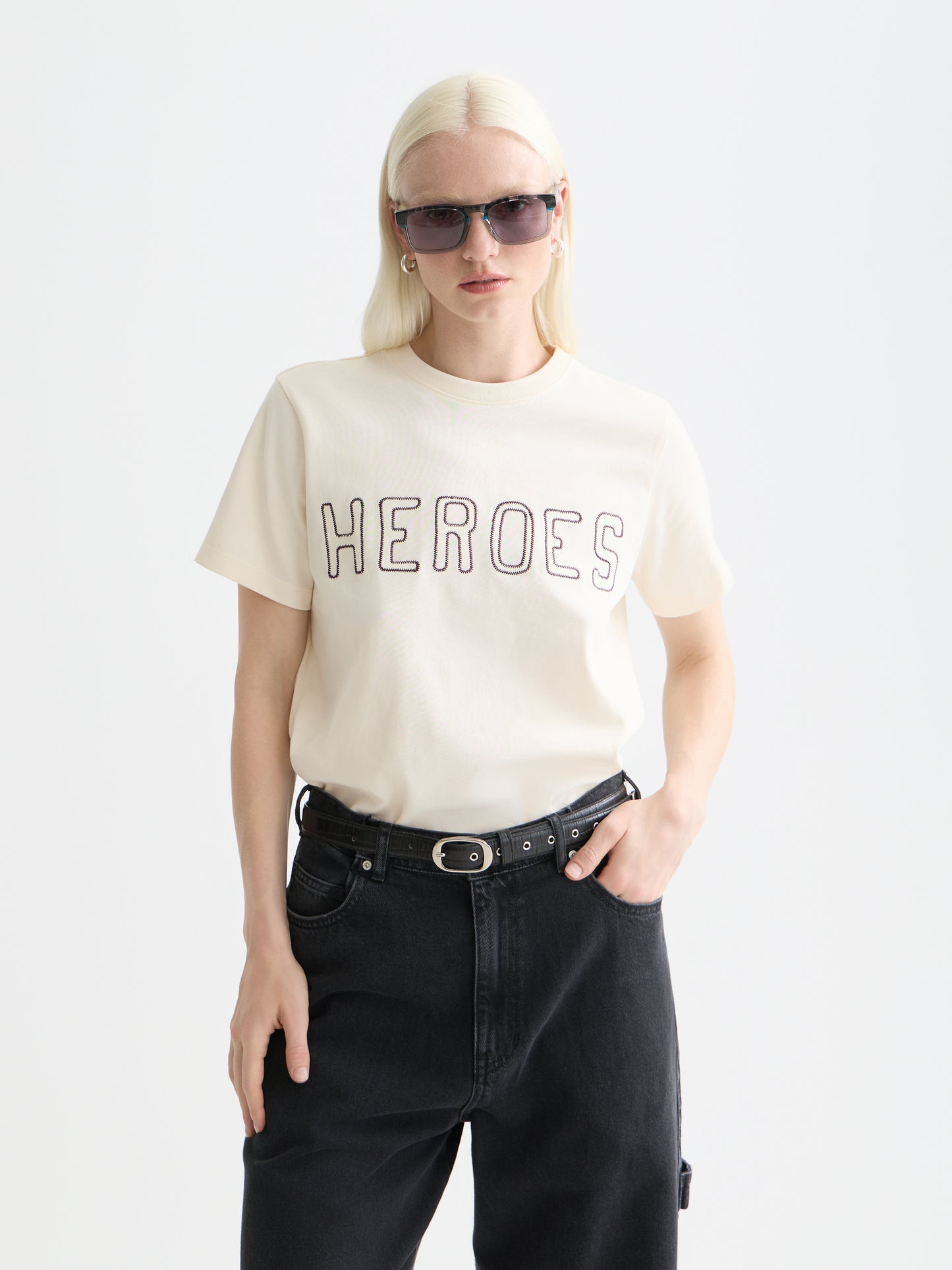 White Smoke טי שירט לנשים Washed Artwork - מהדורת 40 שנה SCOTCH & SODA