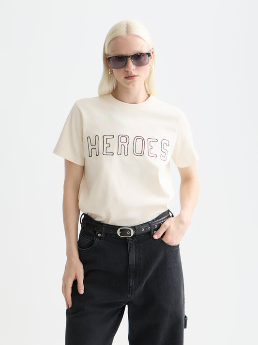 White Smoke טי שירט לנשים Washed Artwork - מהדורת 40 שנה SCOTCH & SODA