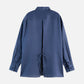 Dark Slate Blue חולצה מכופתרת ארוכה לנשים Linen Back Detail SCOTCH & SODA