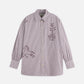 White Smoke חולצה מכופתרת ארוכה לנשים Embroidery girlfriend SCOTCH & SODA