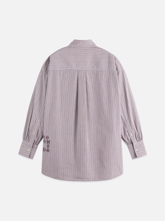 White Smoke חולצה מכופתרת ארוכה לנשים Embroidery girlfriend SCOTCH & SODA
