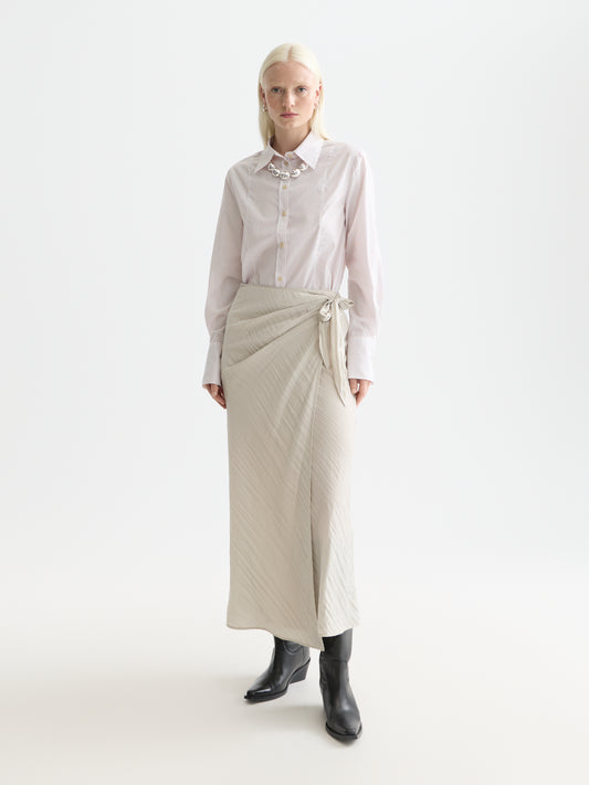 Dark Gray חולצה מכופתרת ארוכה לנשים Regular Fit Poplin Shirt SCOTCH & SODA