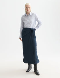 White Smoke חולצה מכופתרת ארוכה לנשים Regular Fit Poplin Shirt SCOTCH & SODA