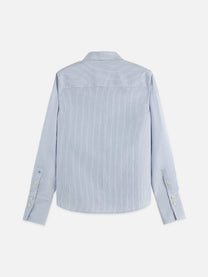Gray חולצה מכופתרת ארוכה לנשים Regular Fit Poplin Shirt SCOTCH & SODA