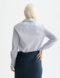 White Smoke חולצה מכופתרת ארוכה לנשים Regular Fit Poplin Shirt SCOTCH & SODA