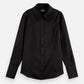 Black CORE VISCOSE SATIN SHIRT חולצה מכופתרת ארוכה SCOTCH & SODA