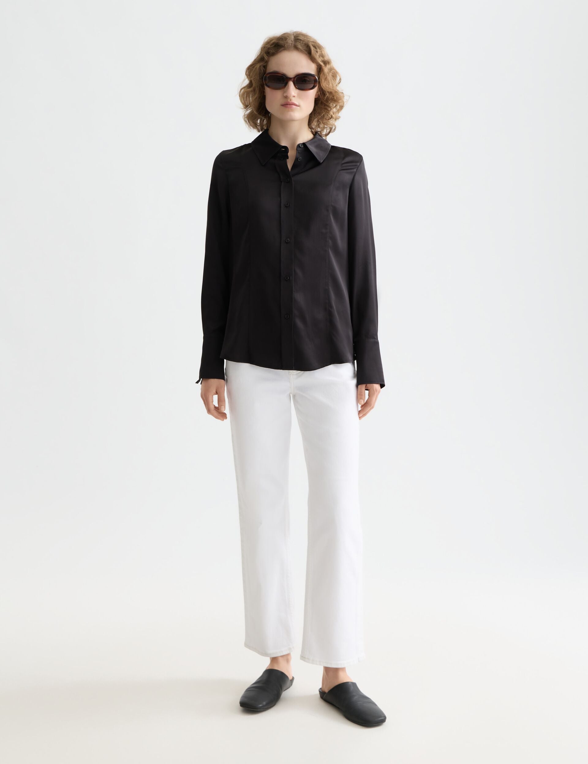 Lavender CORE VISCOSE SATIN SHIRT חולצה מכופתרת ארוכה SCOTCH & SODA