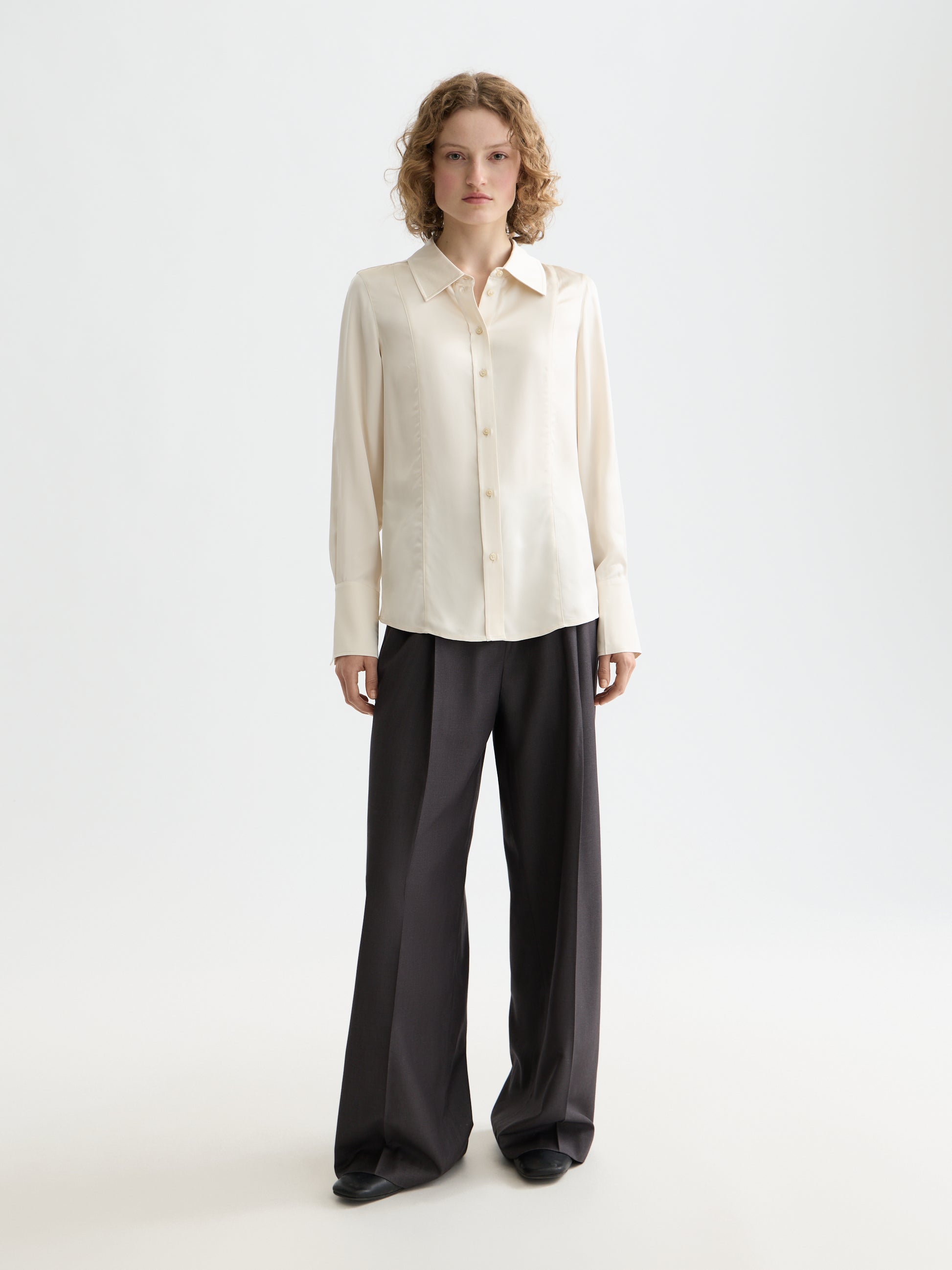 Lavender CORE VISCOSE SATIN SHIRT חולצה מכופתרת ארוכה SCOTCH & SODA