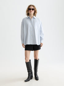 Lavender חולצה מכופתרת ארוכה לנשים Girlfriend SCOTCH & SODA