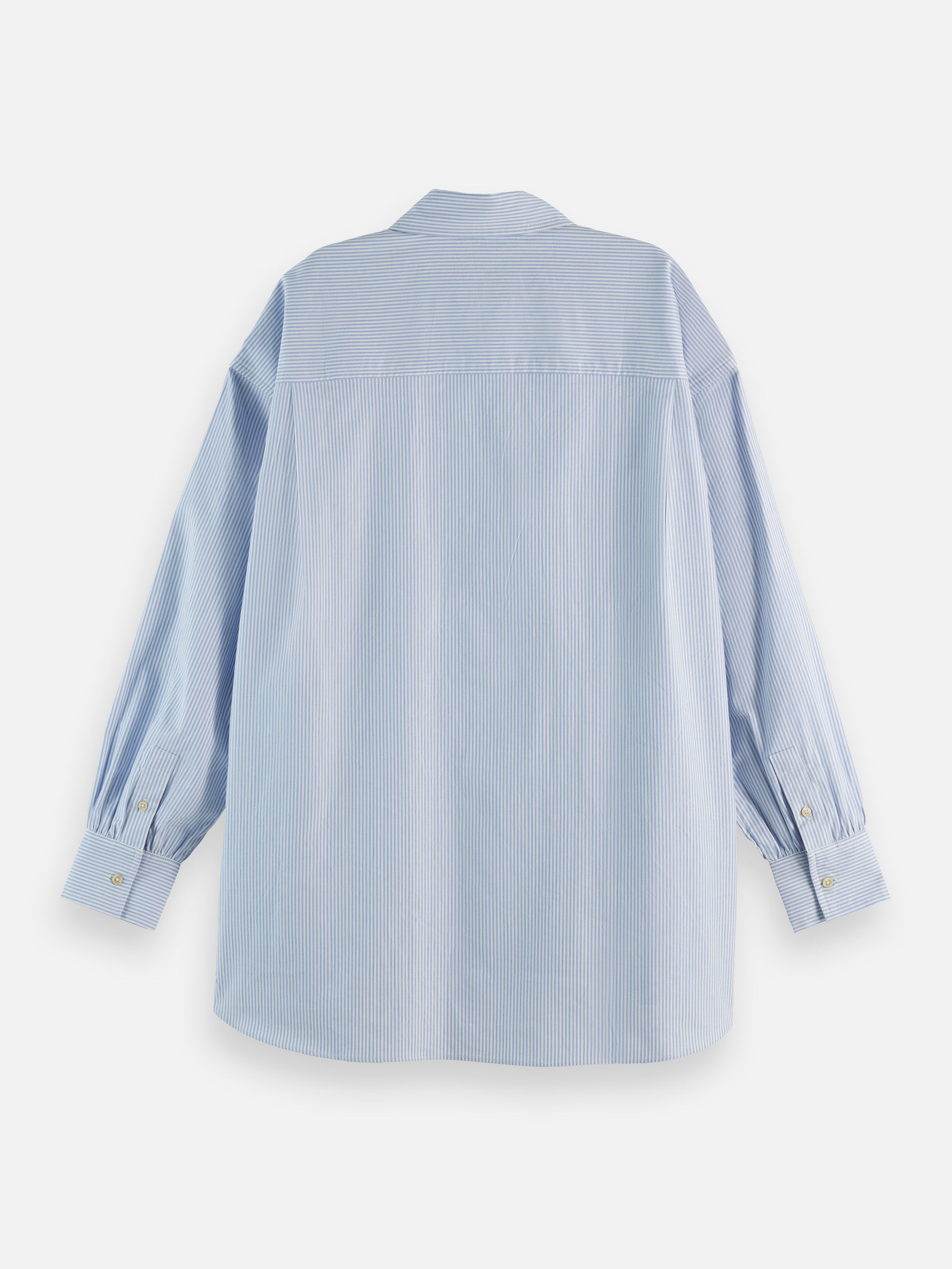 Gray CORE GIRLFRIEND OXFORD STRIPES SHIRT חולצה מכופתרת ארוכה SCOTCH & SODA