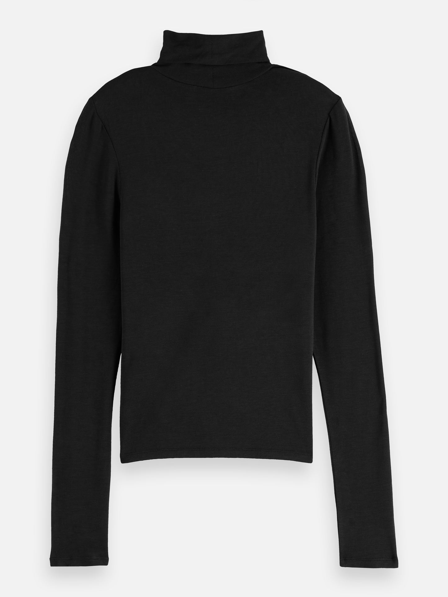 Black חולצת גולף דקה לנשים Core Roll Up Neck SCOTCH & SODA