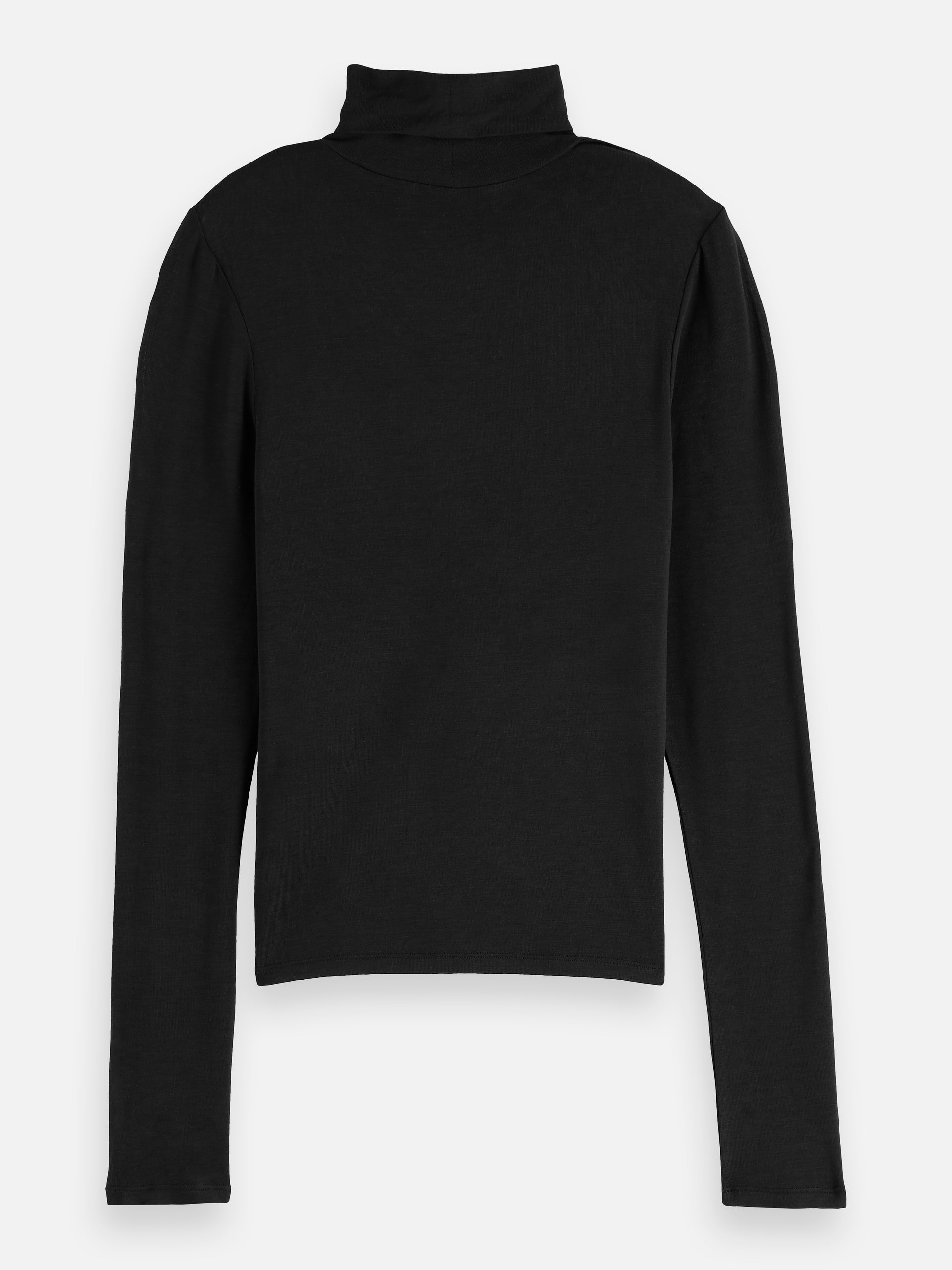 Black חולצת גולף דקה לנשים Core Roll Up Neck SCOTCH & SODA