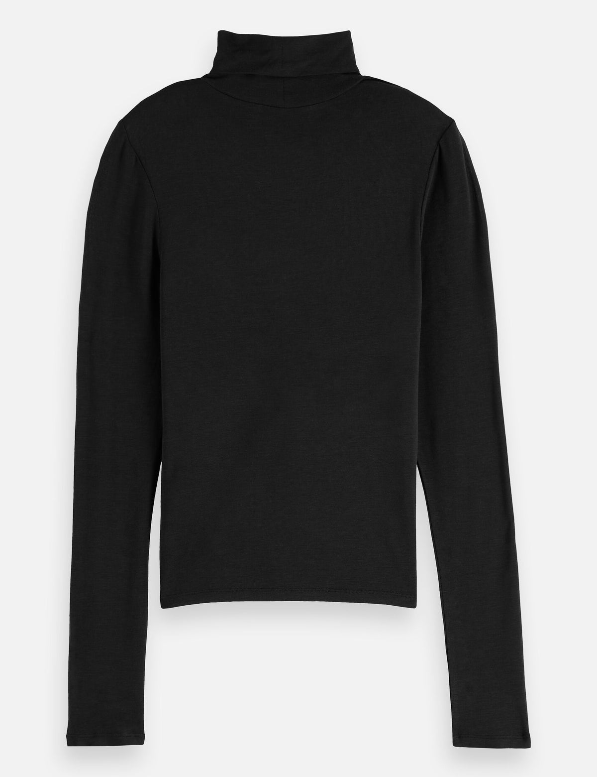 Black חולצת גולף דקה לנשים Core Roll Up Neck SCOTCH & SODA