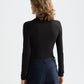 Black חולצת גולף דקה לנשים Core Roll Up Neck SCOTCH & SODA