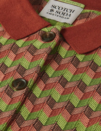 Saddle Brown ג׳קט סריג ג׳קארד לנשים Jacquard SCOTCH & SODA