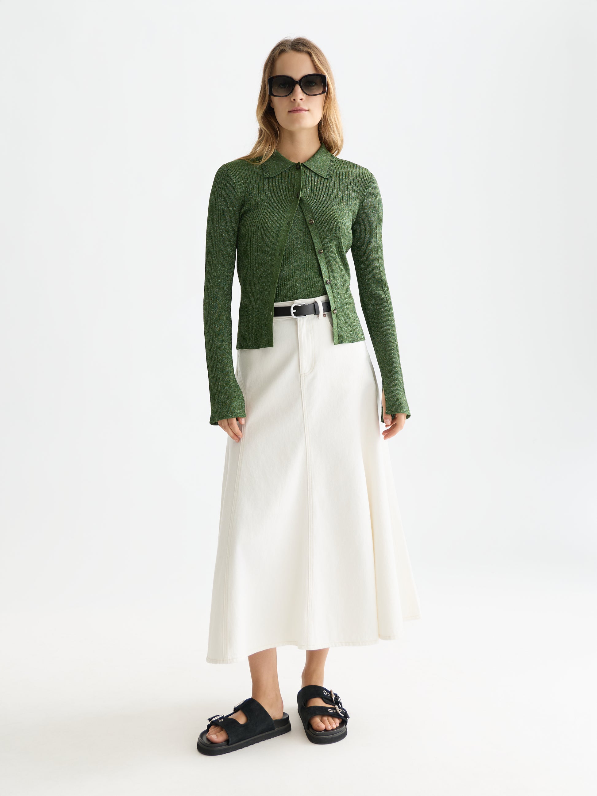 White Smoke קרדיגן לנשים Metallic skinny SCOTCH & SODA