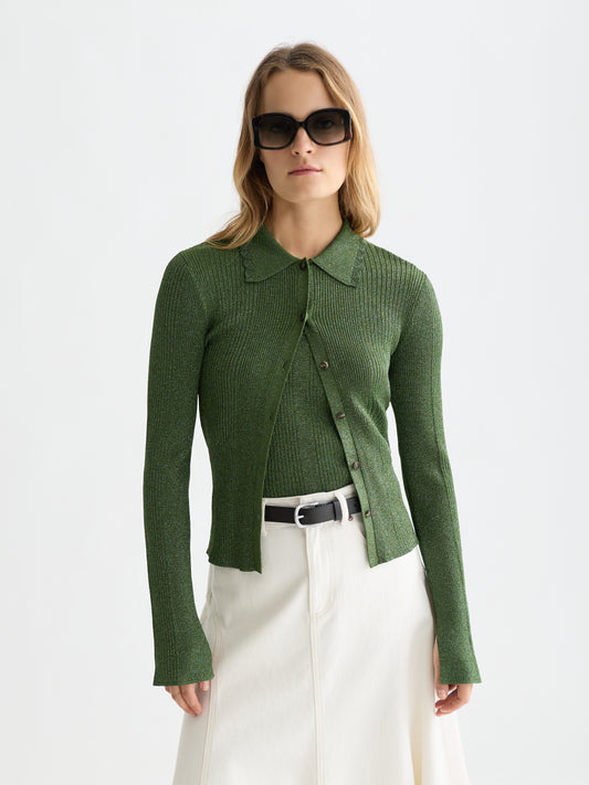 Lavender קרדיגן לנשים Metallic skinny SCOTCH & SODA