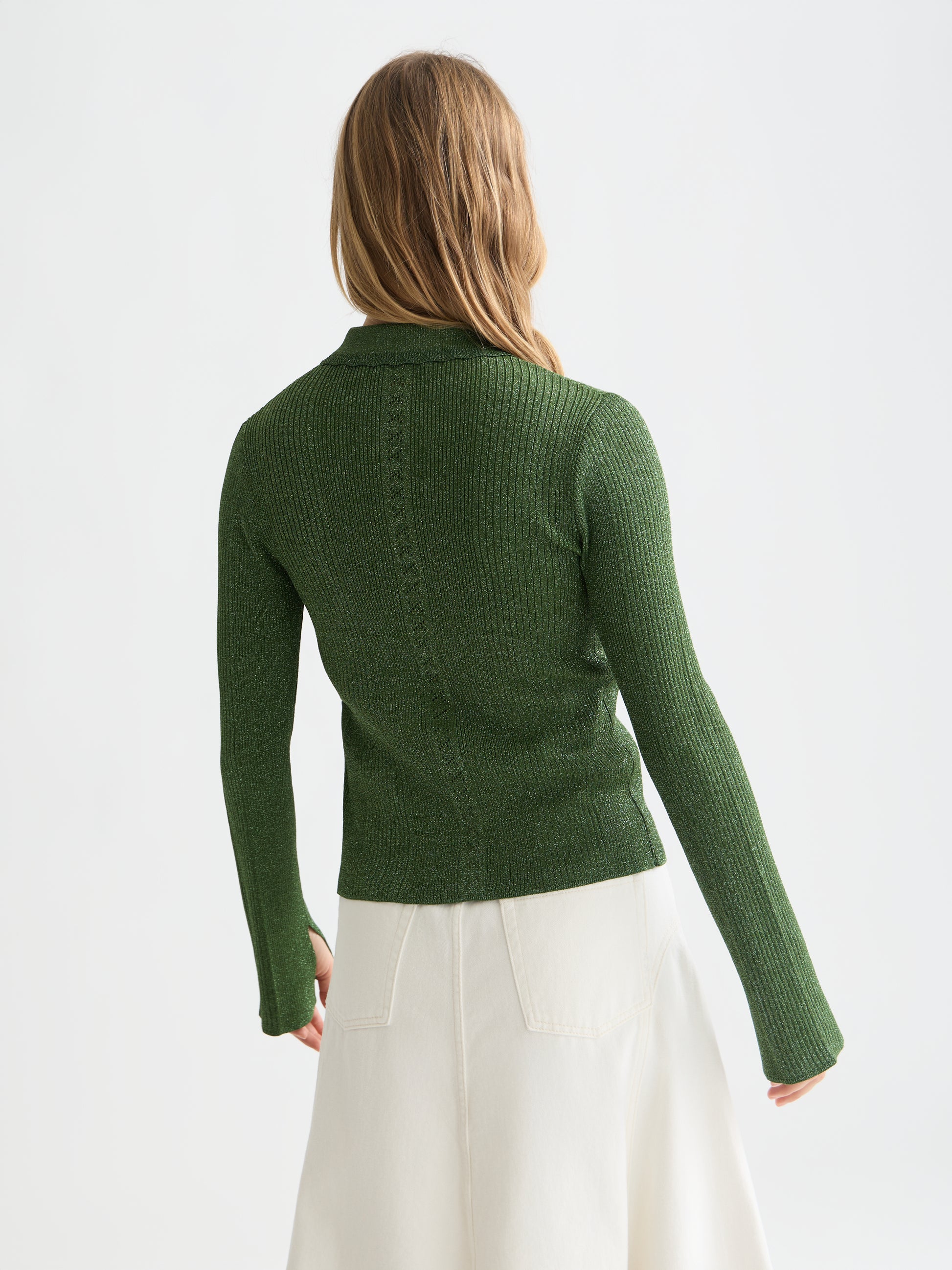 Lavender קרדיגן לנשים Metallic skinny SCOTCH & SODA