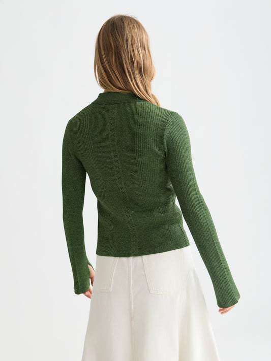 Lavender קרדיגן לנשים Metallic skinny SCOTCH & SODA