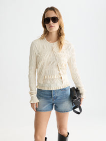 Seashell קרדיגן סריג לנשים Smock Stitch SCOTCH & SODA