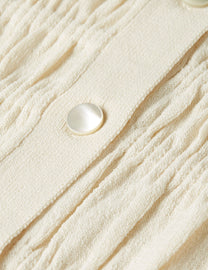 Antique White קרדיגן סריג לנשים Smock Stitch SCOTCH & SODA