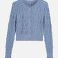 Light Slate Gray קרדיגן סריג לנשים Smock Stitch SCOTCH & SODA