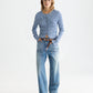 White Smoke קרדיגן סריג לנשים Smock Stitch SCOTCH & SODA
