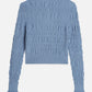 Light Slate Gray קרדיגן סריג לנשים Smock Stitch SCOTCH & SODA