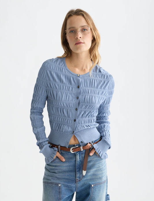 Alice Blue קרדיגן סריג לנשים Smock Stitch SCOTCH & SODA