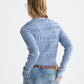 Alice Blue קרדיגן סריג לנשים Smock Stitch SCOTCH & SODA