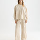 Light Gray חולצה ארוכה לנשים Linen Bib SCOTCH & SODA