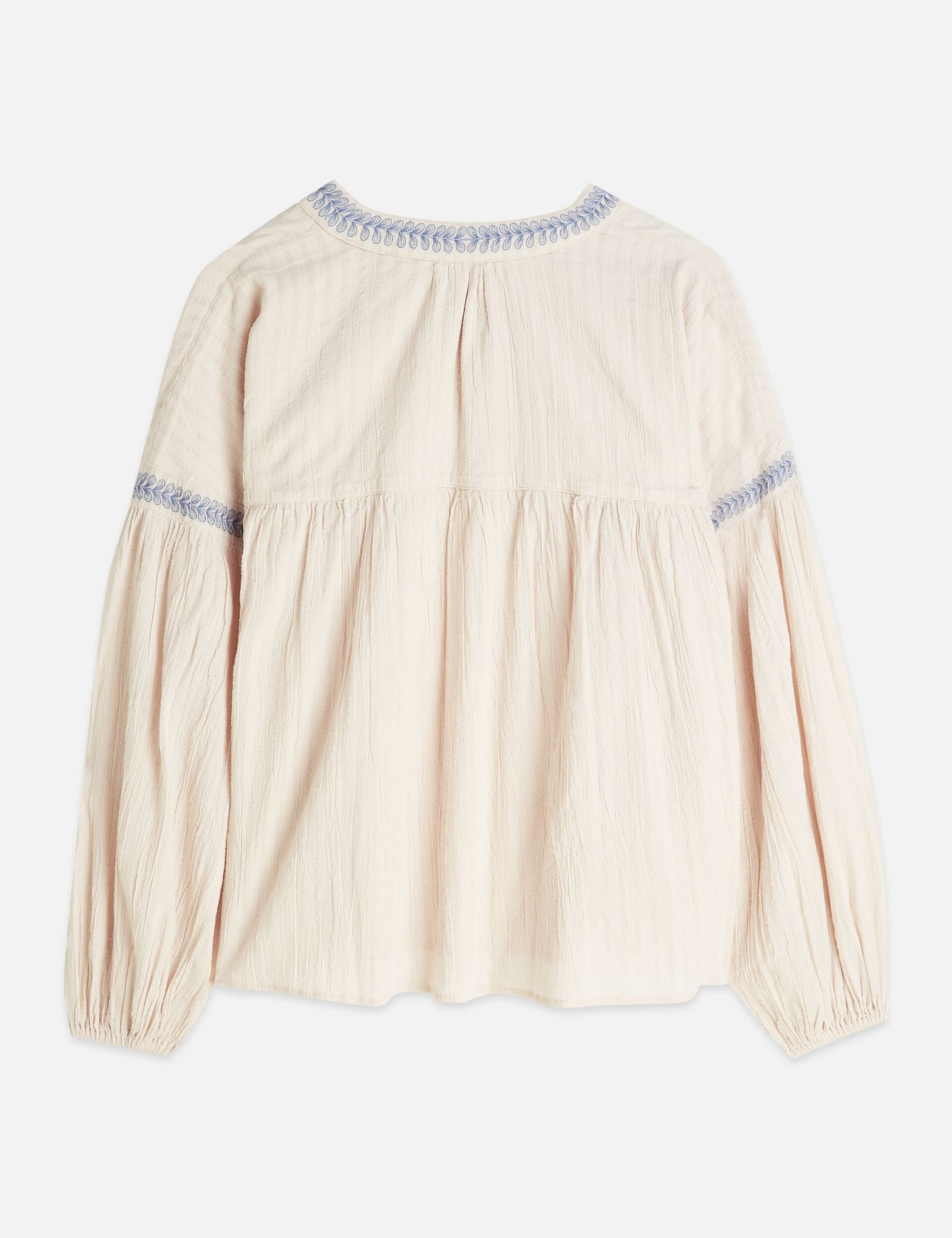 Antique White חולצת כותנה קרפ עם רקמות לנשים Crepe Blouse SCOTCH & SODA