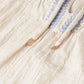 Antique White חולצת כותנה קרפ עם רקמות לנשים Crepe Blouse SCOTCH & SODA